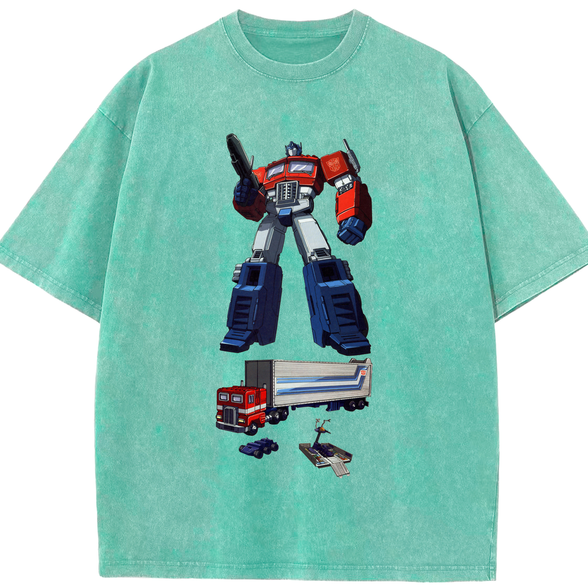 （画像用）  綿100% ヴィンテージ風 半袖Tシャツ（フロントプリント）